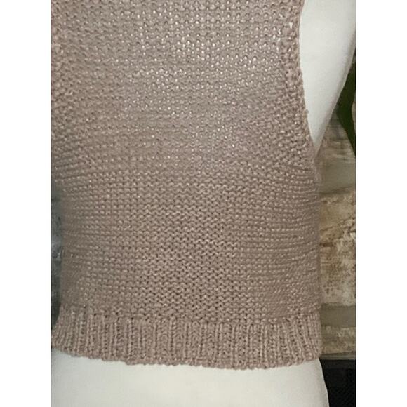 2010 Boho Era - Tan Cable Knit Open Vest - Picture 4 of 7